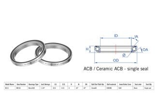 Rulment cuvete FSA N.51 ACB 45x45 1"1/4 singleS MR136