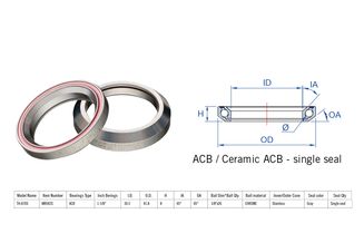 Rulment cuvete FSA TH-870S ACB 45x45 1"1/8 singleS MR042S