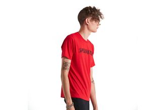 Tricou SPECIALIZED Men's Wordmark SS - Flo Red