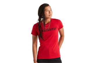 Tricou SPECIALIZED Women's Wordmark SS - Flo Red